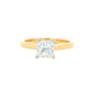 Yellow Gold Princess Cut Diamond Solitaire Ring - 1.21cts Gardiner Brothers