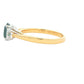 Teal Sapphire and oval shaped diamond 3 stone ring Gardiner Brothers