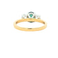 Teal Sapphire and oval shaped diamond 3 stone ring Gardiner Brothers