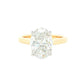Lab Grown Oval Shaped Diamond Solitaire Ring - 3.02cts Gardiner Brothers