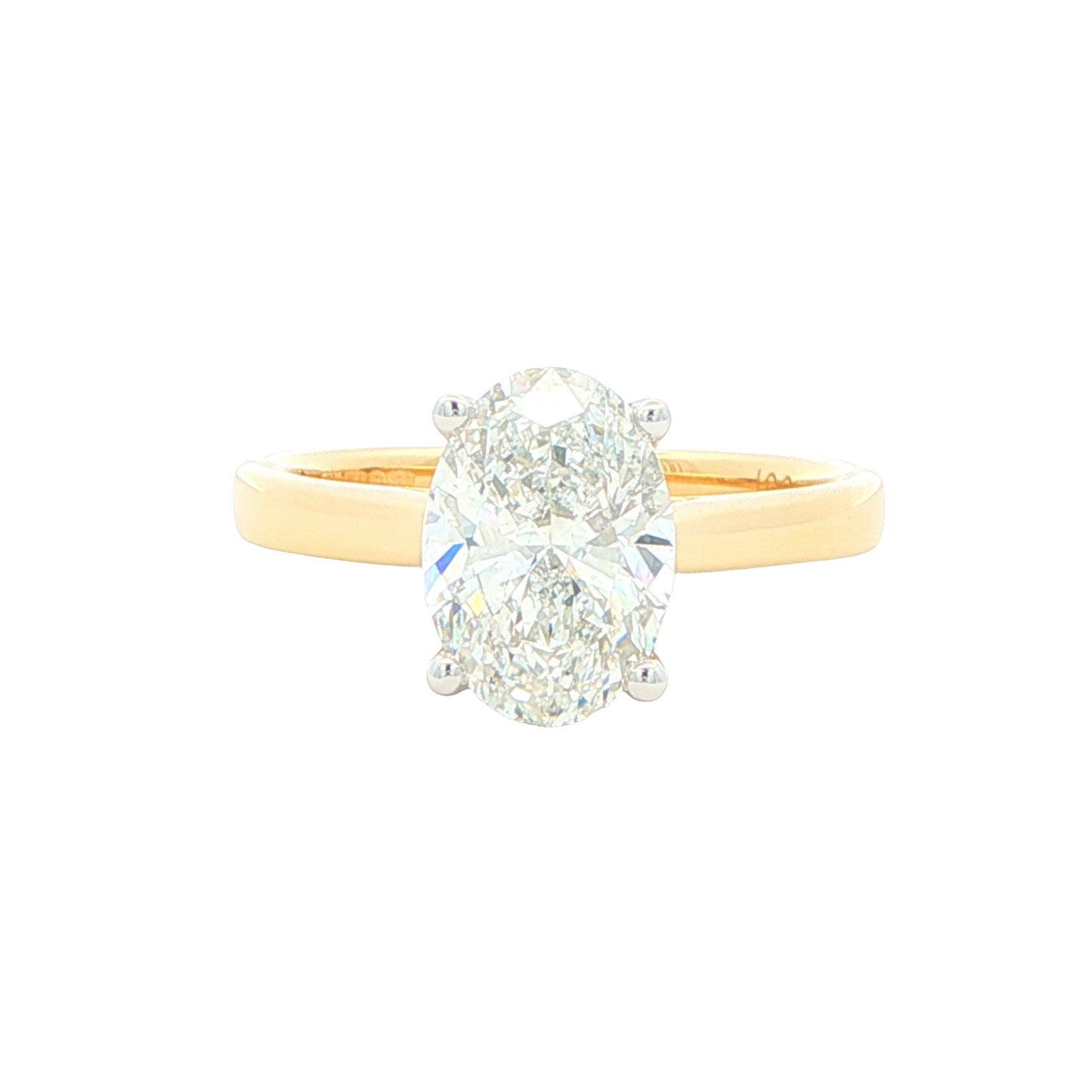 Lab Grown Oval Shaped Diamond Solitaire Ring - 2.00cts Gardiner Brothers