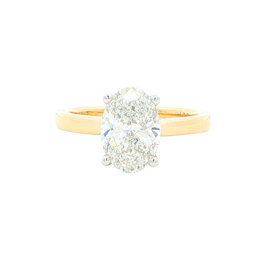 Lab Grown Oval Shaped Diamond Solitaire Ring - 2.00cts Gardiner Brothers