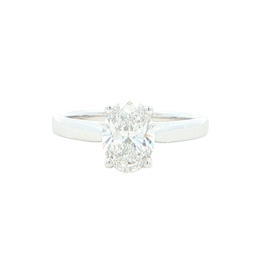 Lab Grown oval shaped diamond solitaire ring - 1.20cts Gardiner Brothers