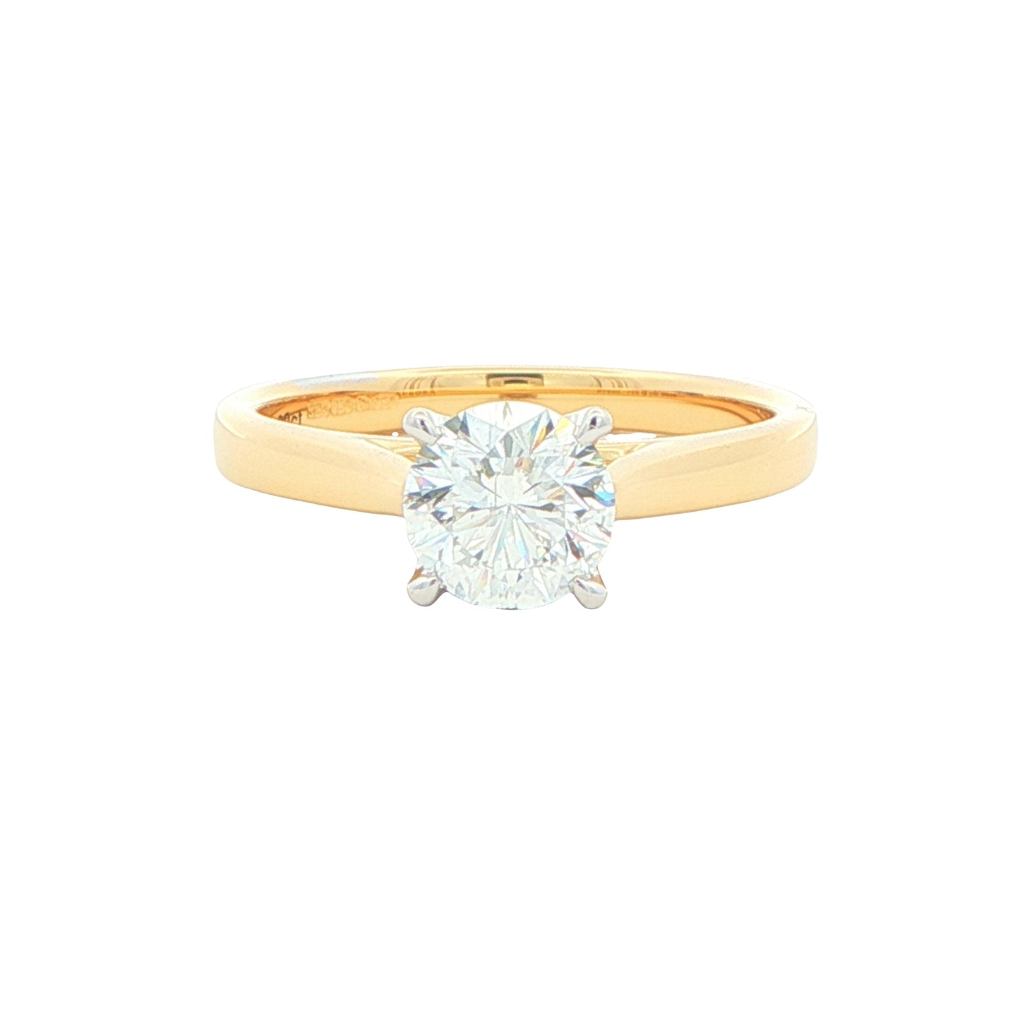 Yellow Gold Aurora Cut Diamond Solitaire Ring - 0.92cts Gardiner Brothers