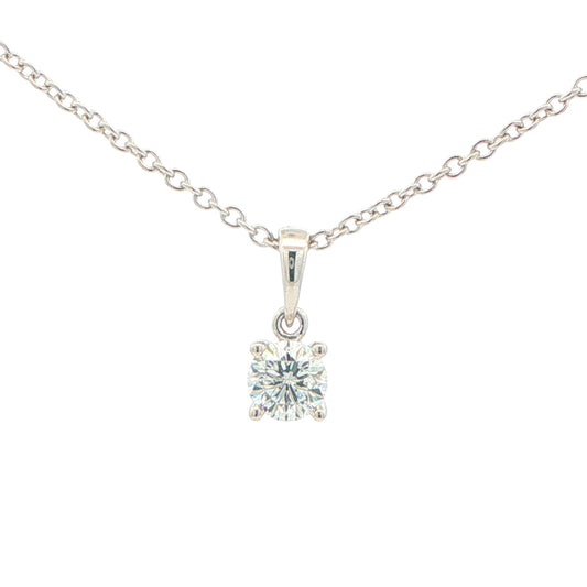 Aurora Cut Diamond Solitaire Pendant - 0.43cts
