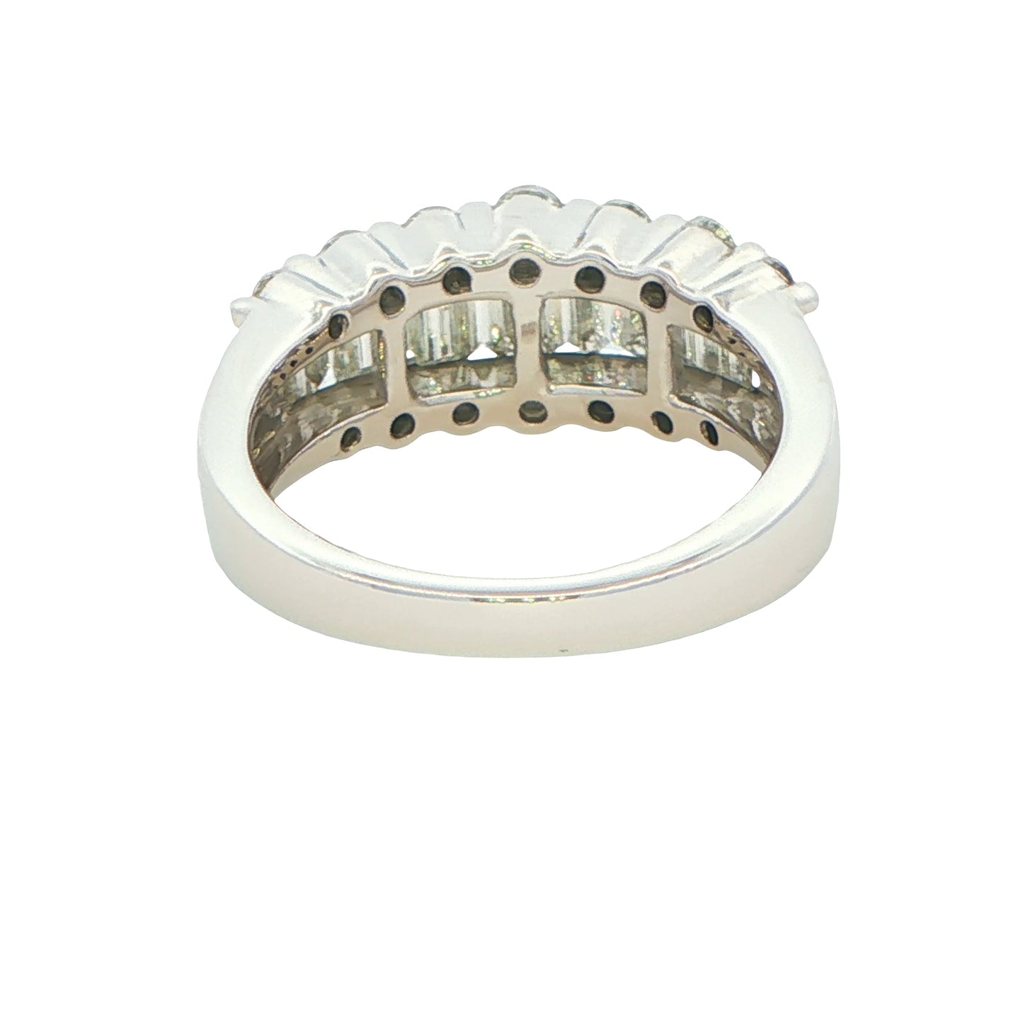 Round Brilliant and Baguette Cut Diamond Ring -1.40cts Gardiner Brothers