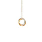 Yellow and white gold Diamond Set Interlocking Rings Pendant Gardiner Brothers