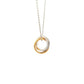 Yellow and white gold Diamond Set Interlocking Rings Pendant Gardiner Brothers