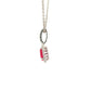 Ruby and Diamond Halo Style Drop Pendant Gardiner Brothers