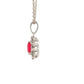 Ruby and round brilliant cut diamond cluster style pendant Gardiner Brothers