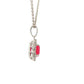 Ruby and round brilliant cut diamond cluster style pendant Gardiner Brothers
