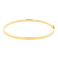 Yellow Gold 3mm solid bangle in a flat profile with rounded edges Gardiner Brothers