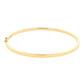 Yellow Gold 3mm solid bangle in a flat profile with rounded edges Gardiner Brothers