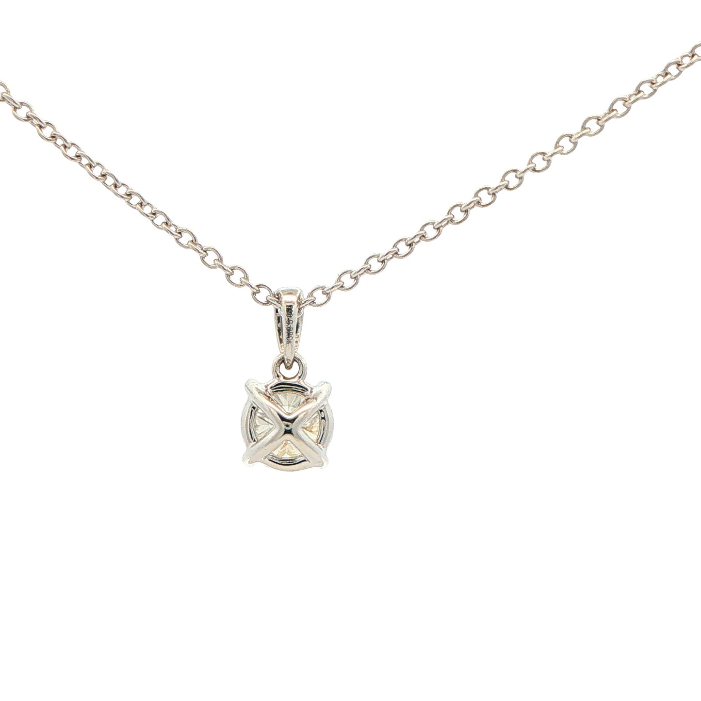 Round Brilliant cut Diamond Solitaire Pendant - 0.90cts Gardiner Brothers