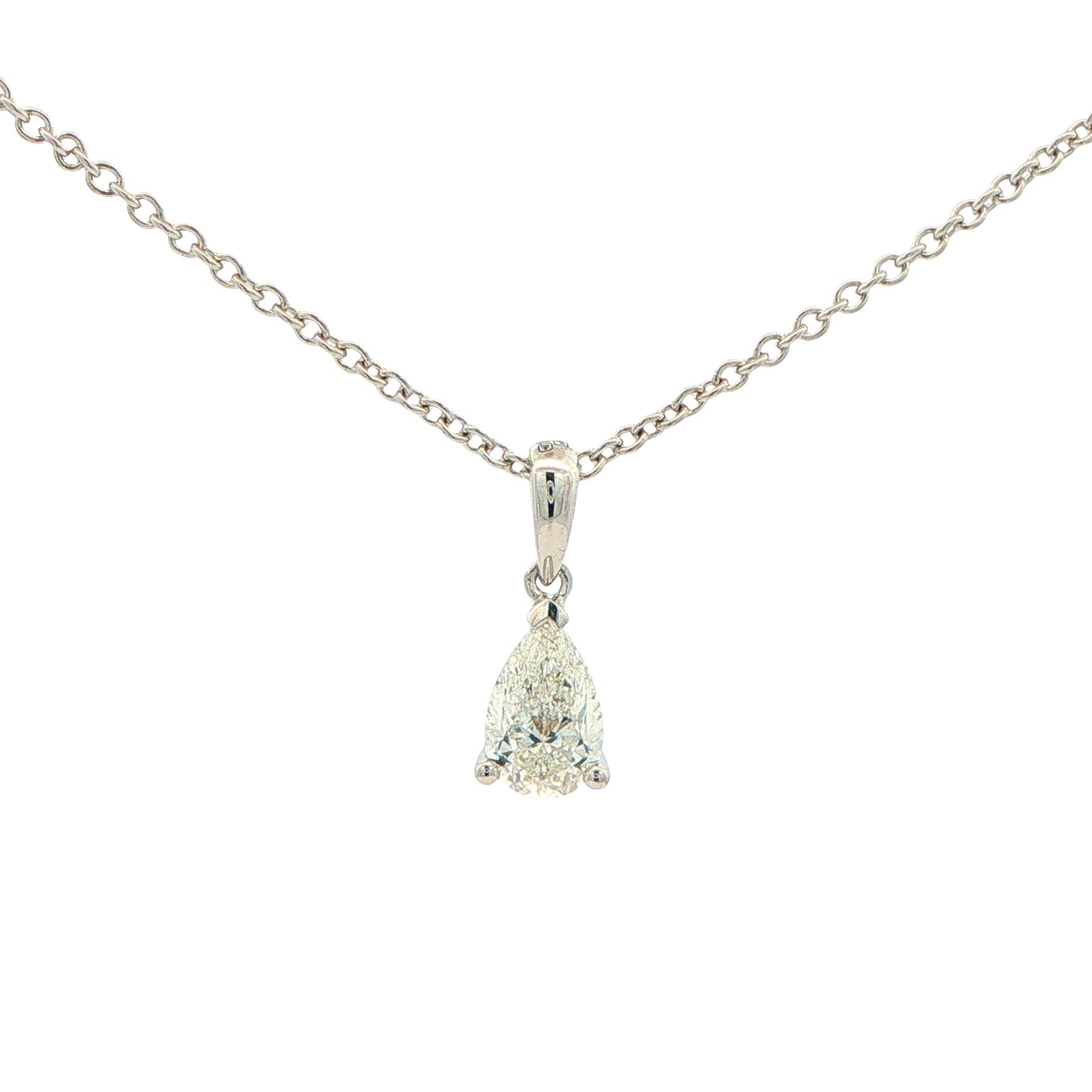 Pear Shaped Diamond Solitaire Pendant - 0.70cts Gardiner Brothers
