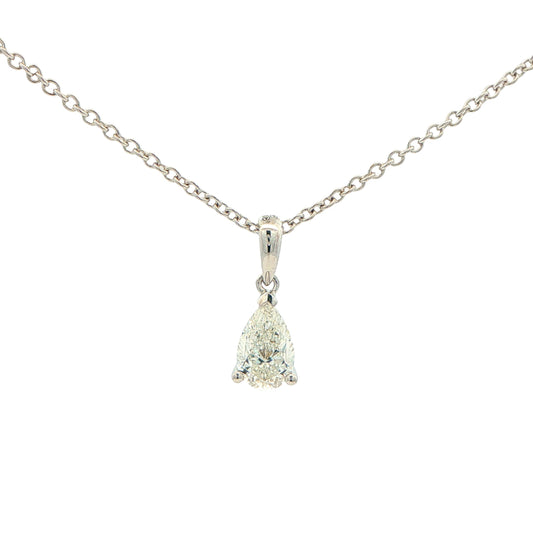 Pear Shaped Diamond Solitaire Pendant - 0.70cts Gardiner Brothers