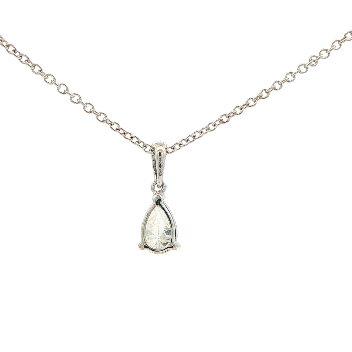 Pear Shaped Diamond Solitaire Pendant - 0.70cts Gardiner Brothers