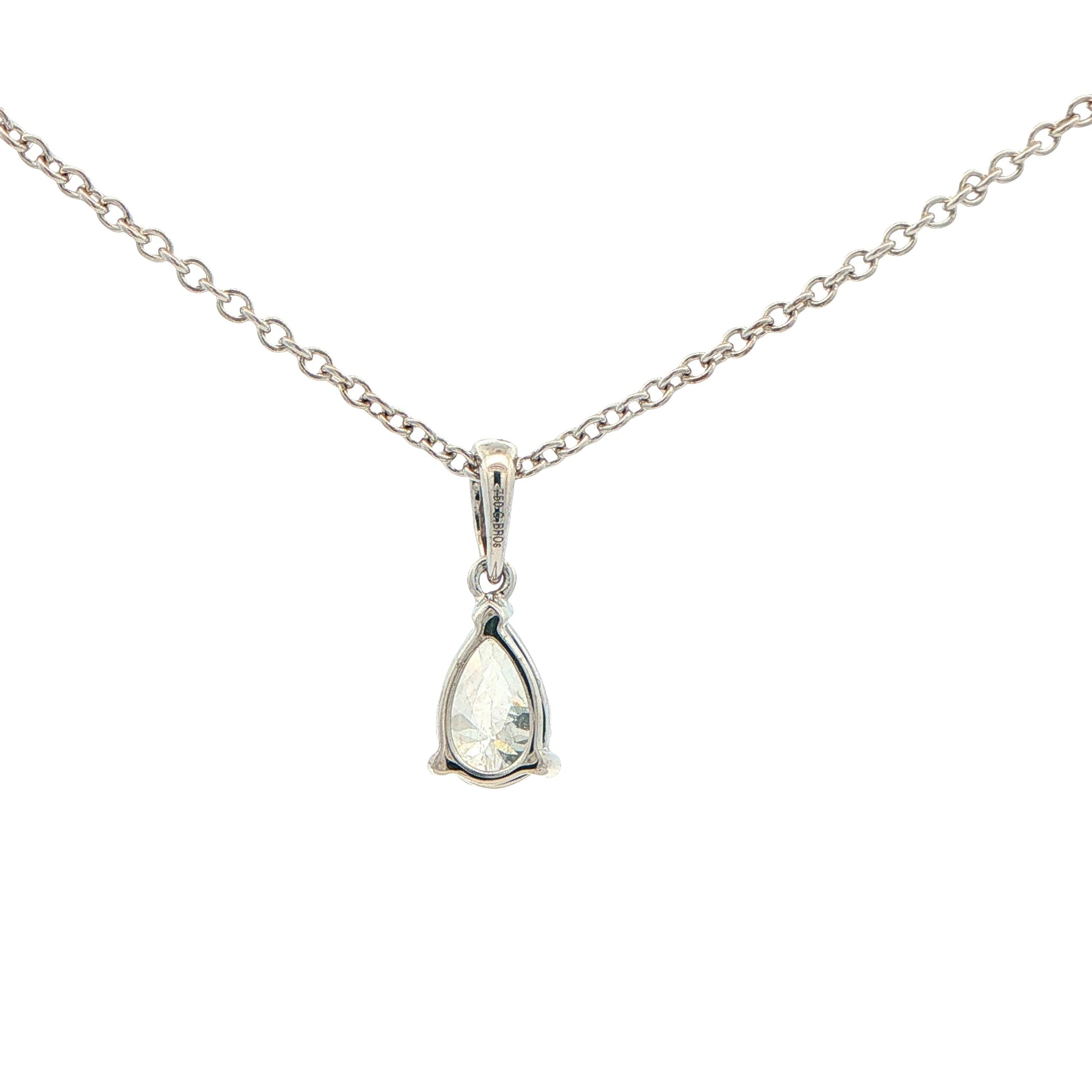 Pear Shaped Diamond Solitaire Pendant - 0.70cts Gardiner Brothers