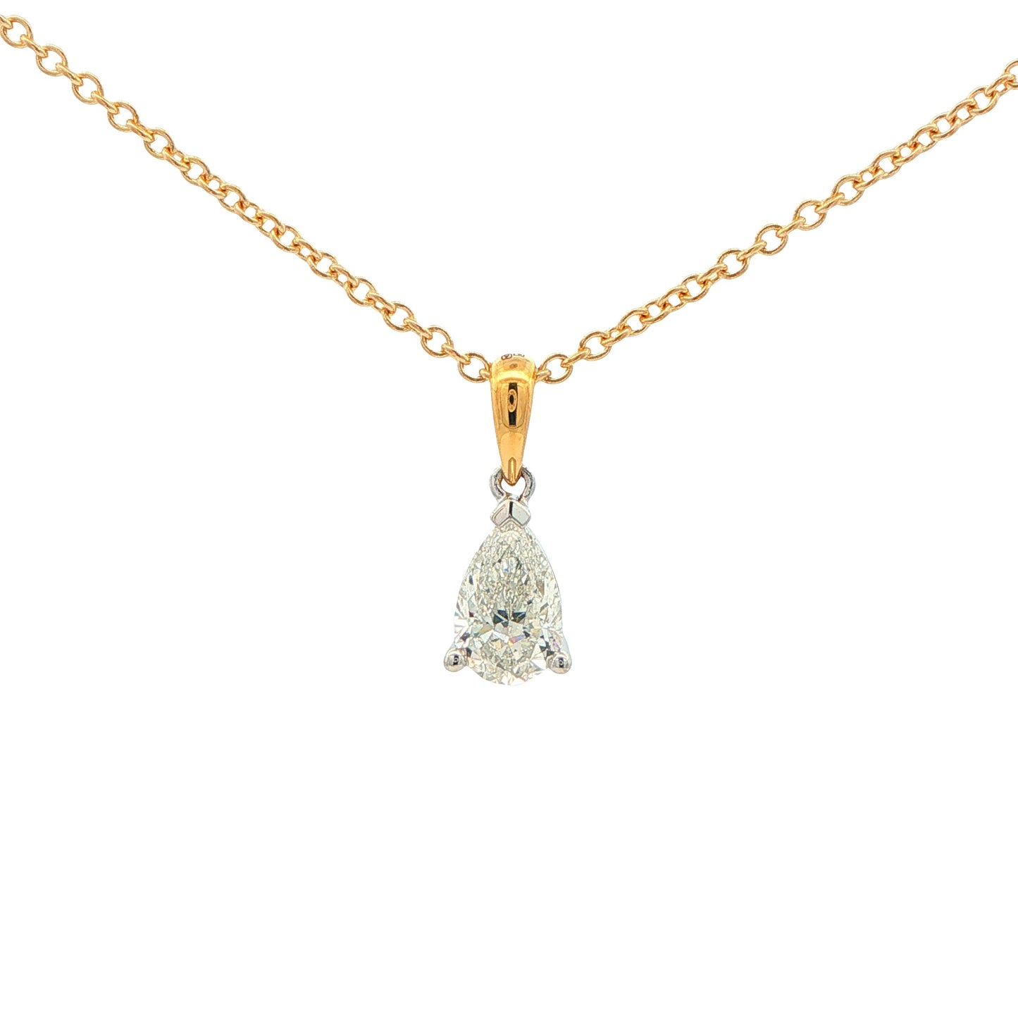 Pear Shaped Diamond Solitaire Pendant - 0.70cts Gardiner Brothers