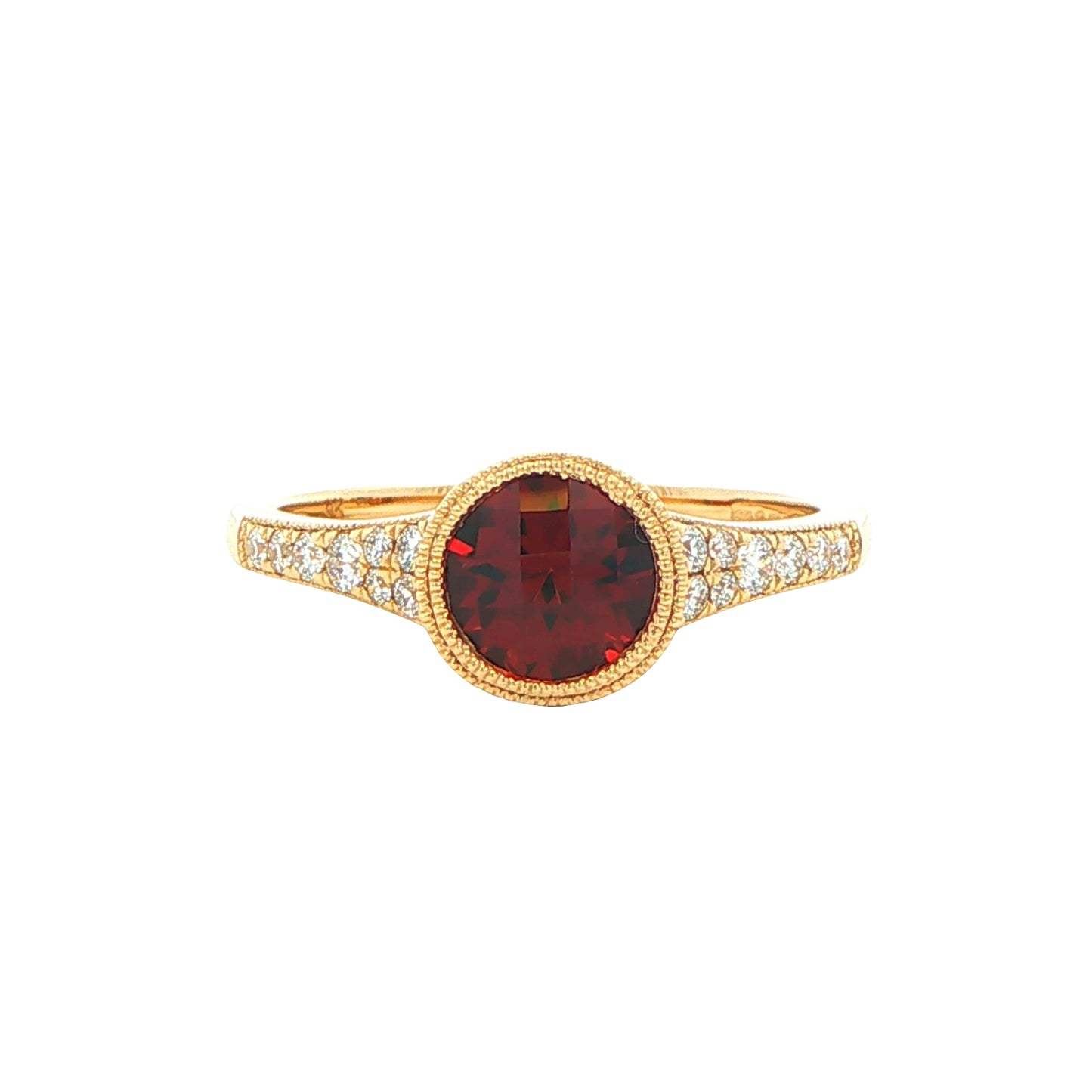 Garnet and Diamond Vintage Style Dress Ring Gardiner Brothers