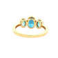 London Blue Topaz and Diamond 3 Stone Ring Gardiner Brothers