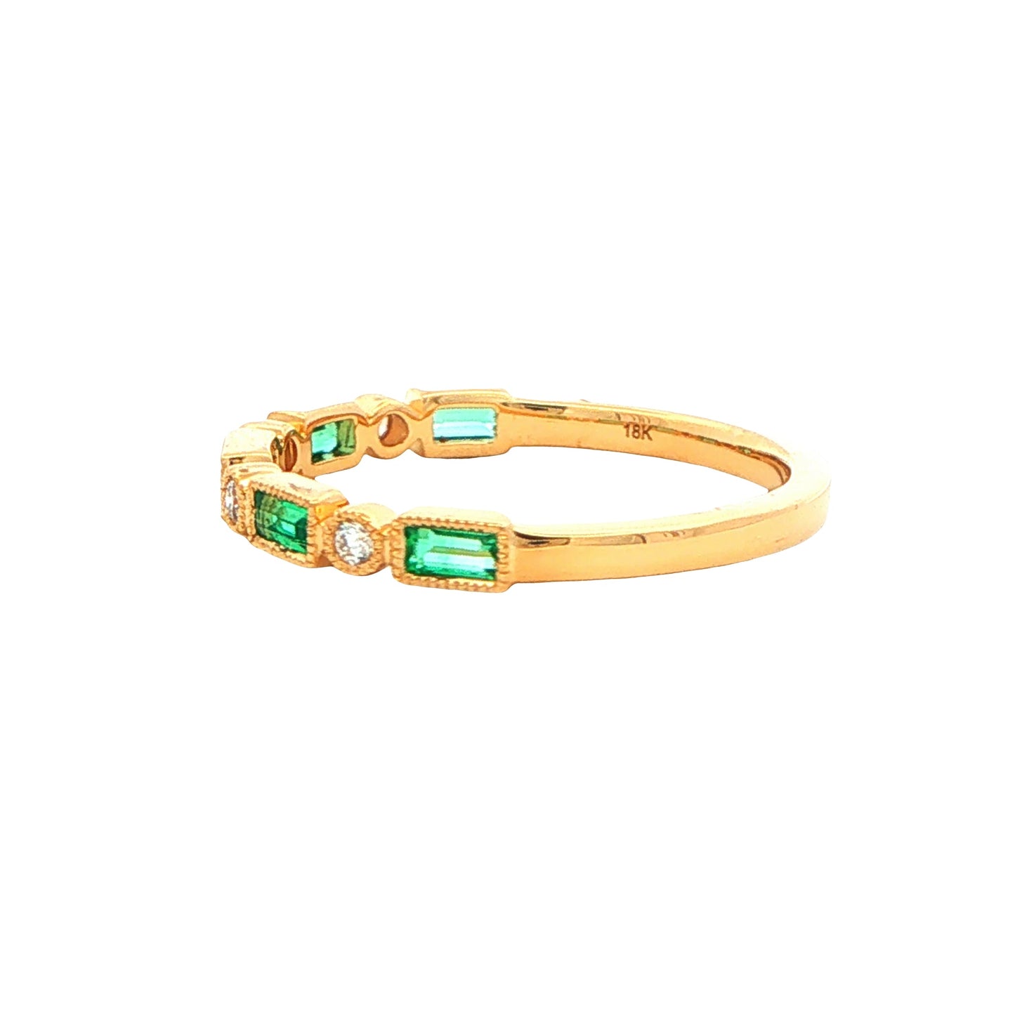 Emerald and Diamond Vintage Style Dress Ring Gardiner Brothers
