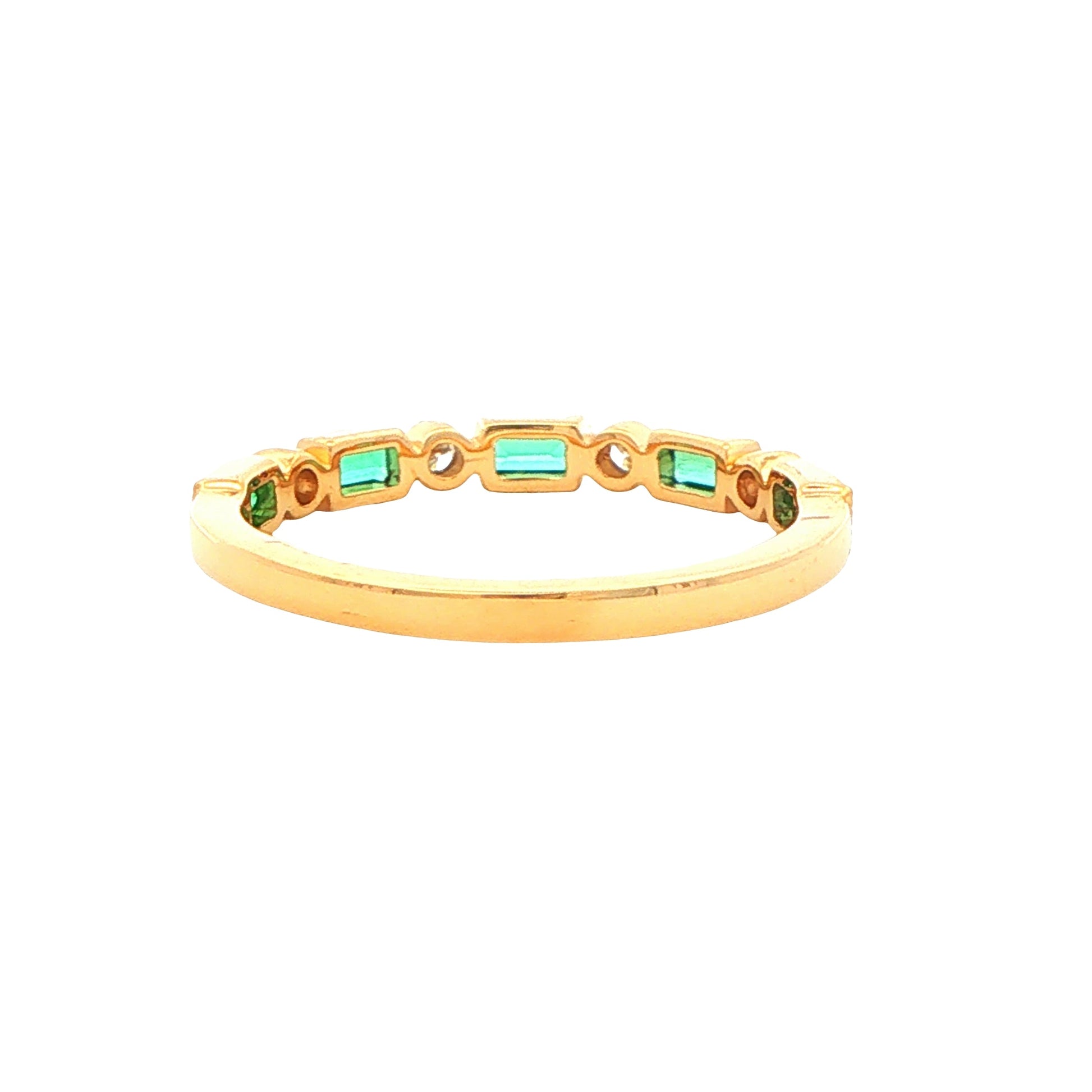 Emerald and Diamond Vintage Style Dress Ring Gardiner Brothers