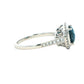 London Blue Topaz and Diamond halo Style Ring Gardiner Brothers