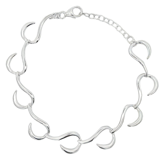 Silver Curtain Hook' Link Bracelet Gardiner Brothers