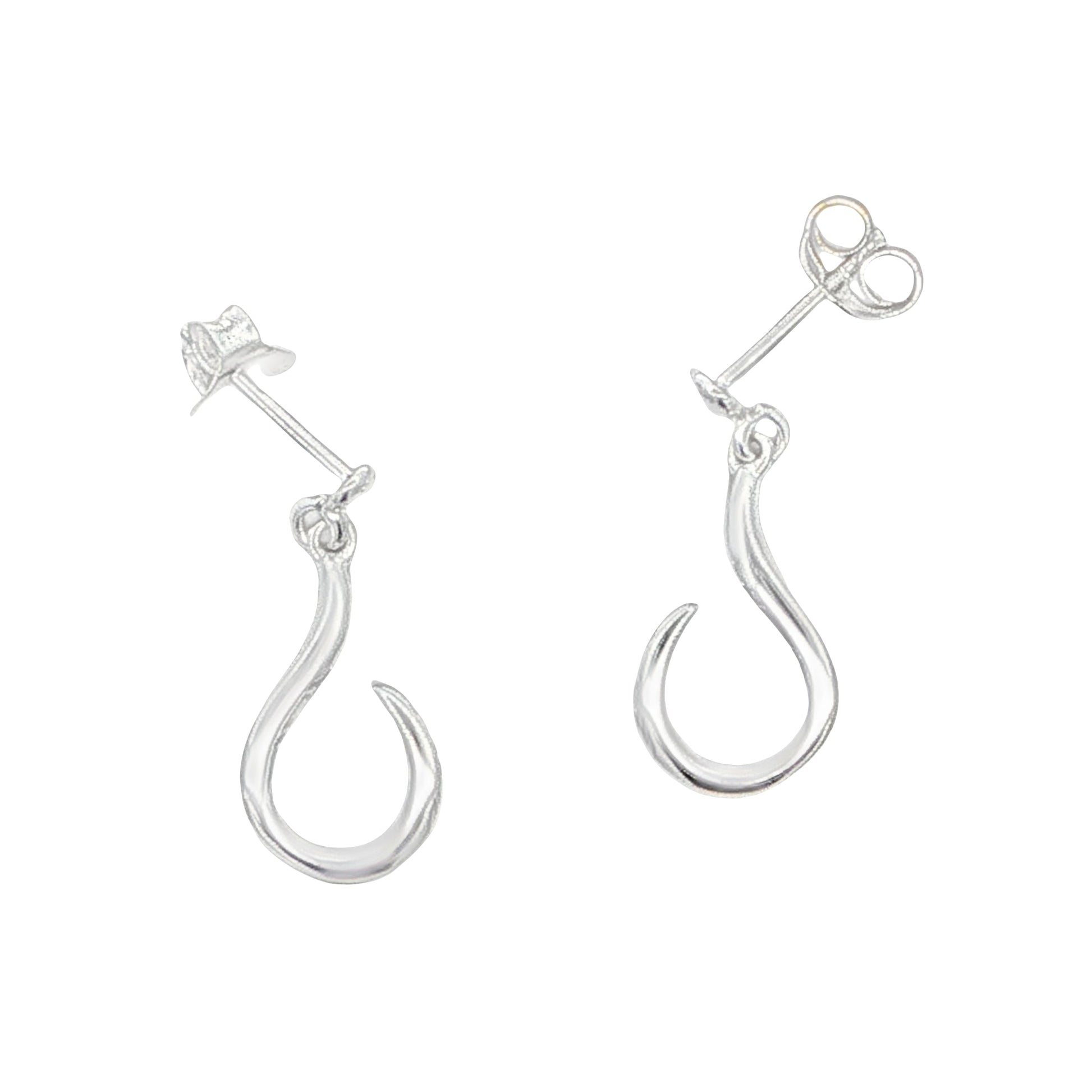 Silver 'Curtain Hook' Earrings Gardiner Brothers
