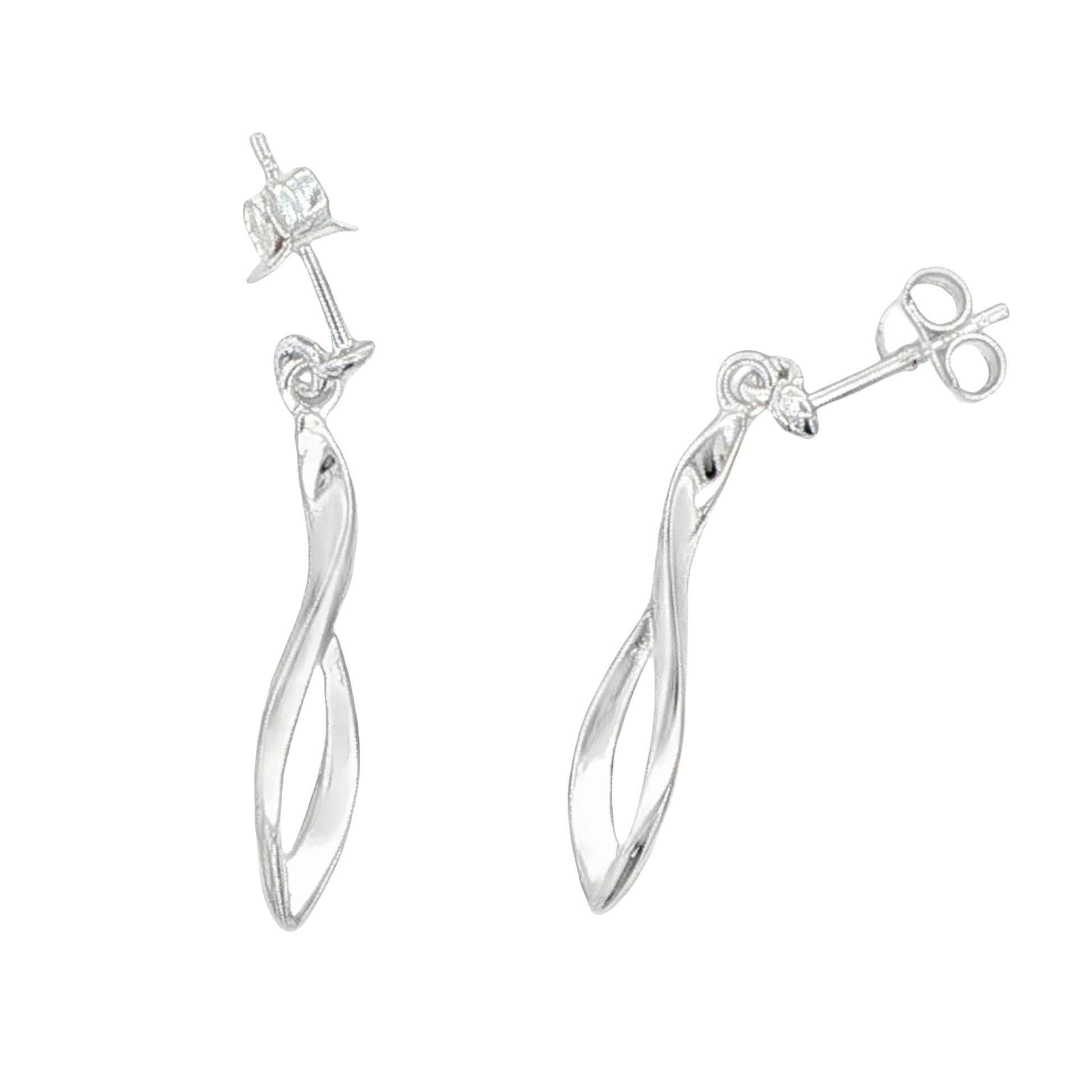 Silver Fancy Tulip Drop Earrings Gardiner Brothers