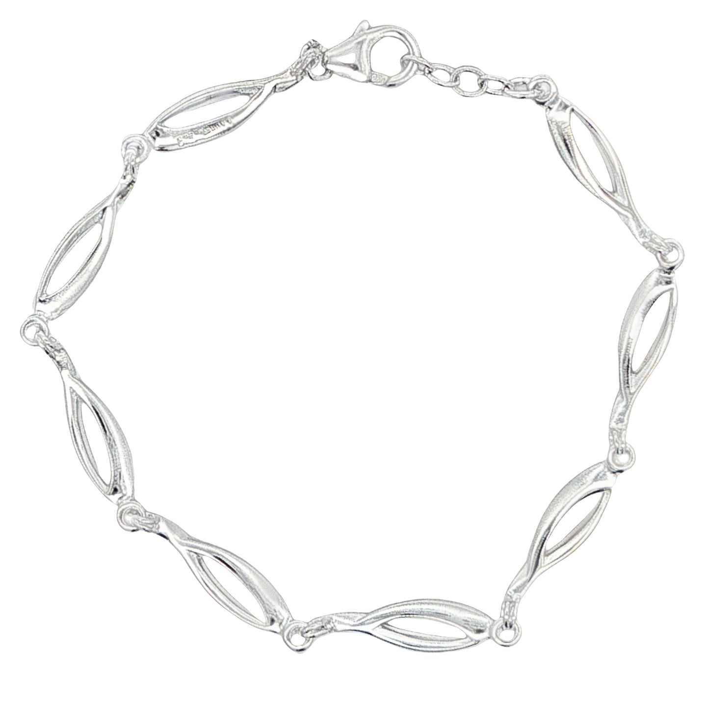 Silver Fancy Tulip Link Bracelet Gardiner Brothers