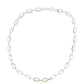 Silver Open Rectangle Bar Link Necklace Gardiner Brothers