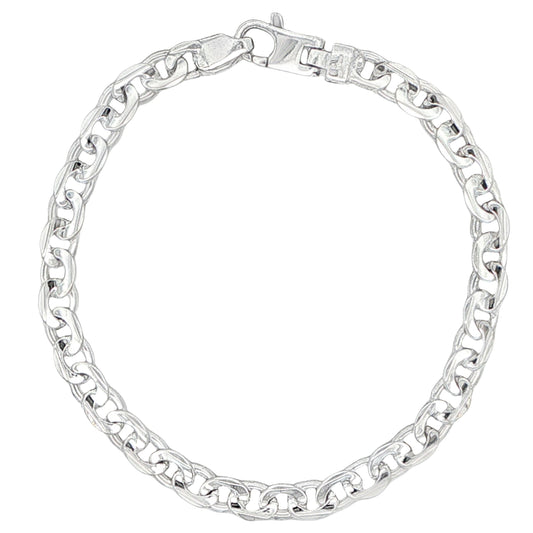 Silver Polished Curb Link Bracelet Gardiner Brothers