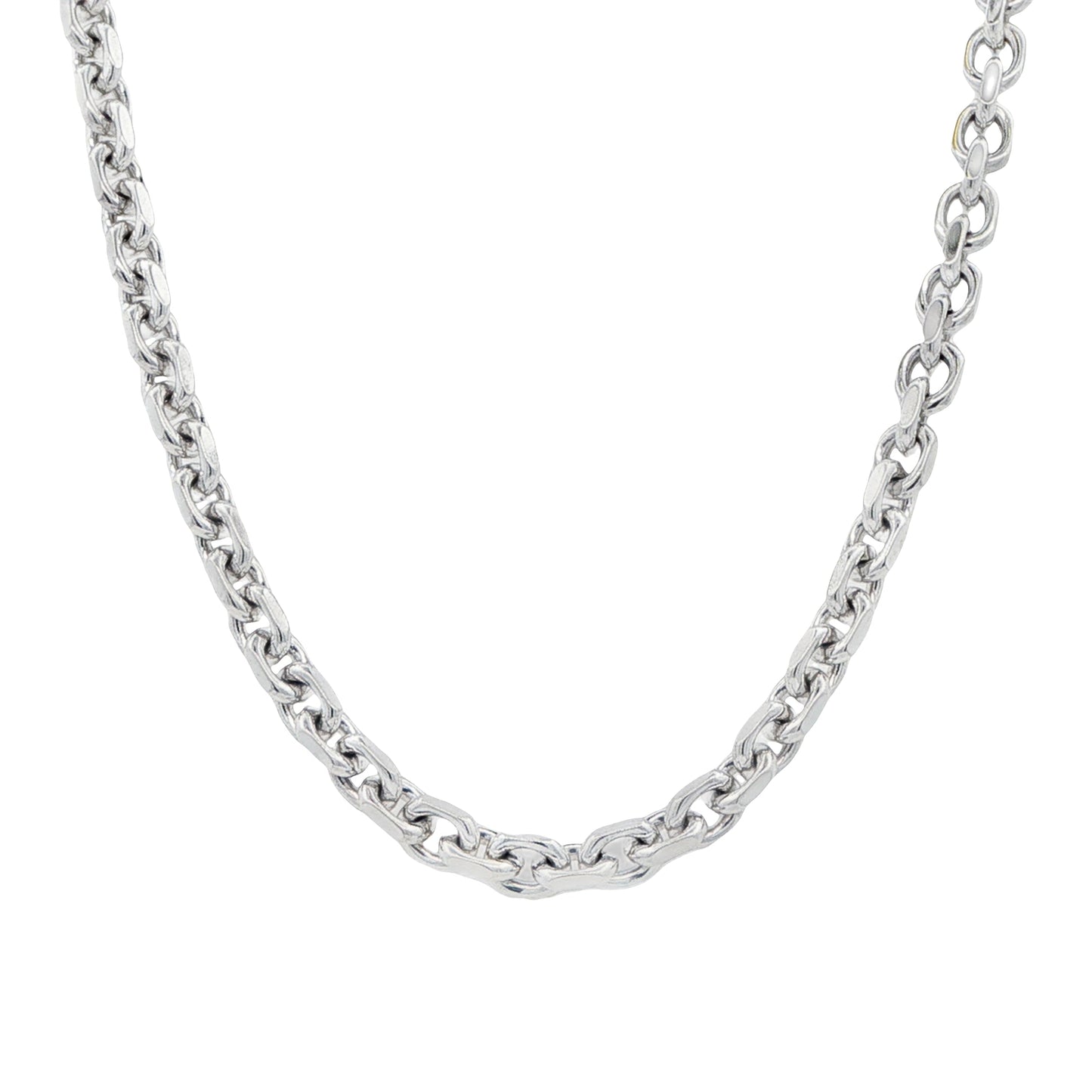 Silver Polished Belcher Link Necklace Gardiner Brothers