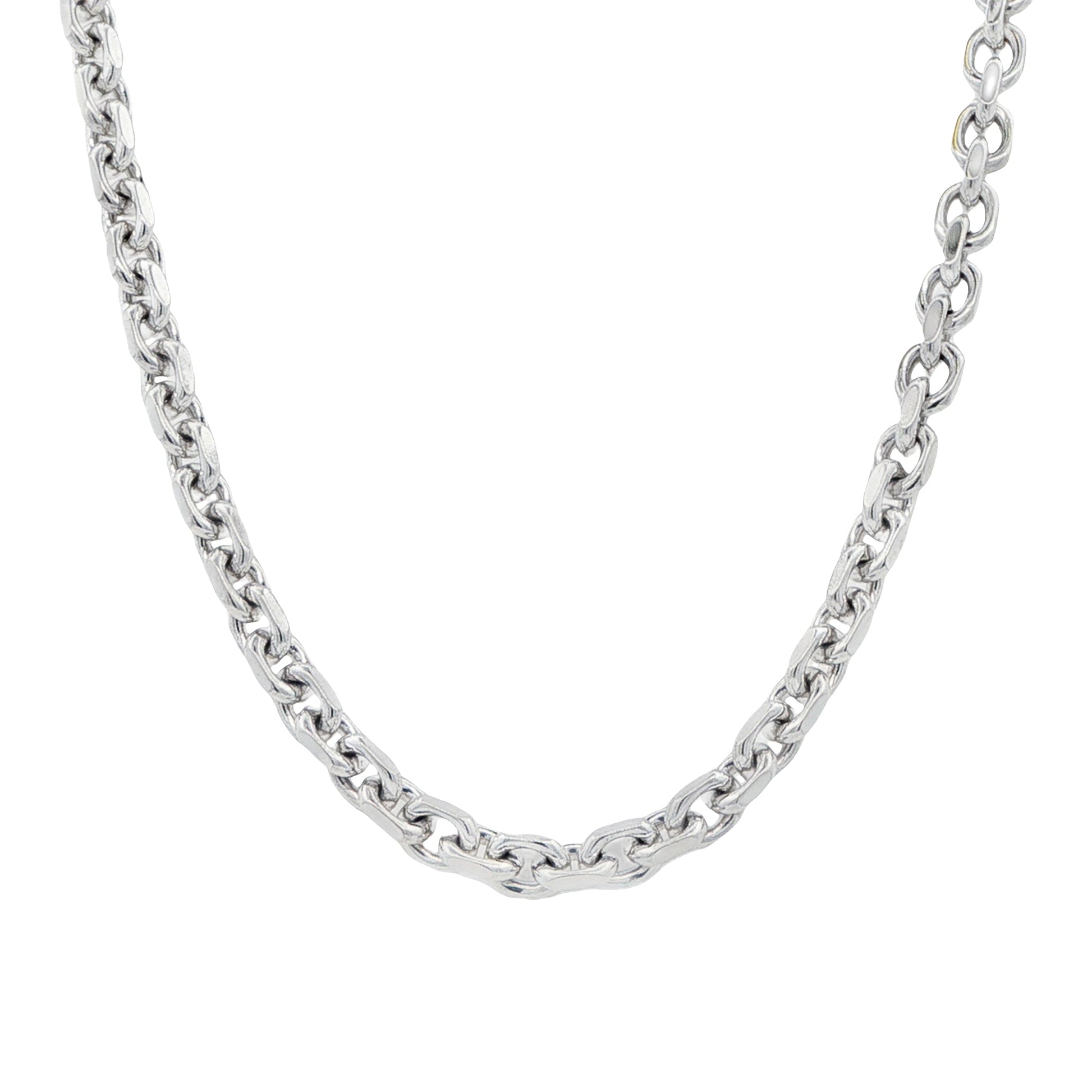 Silver Polished Belcher Link Necklace Gardiner Brothers