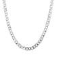 Silver Polished Curb Link Necklace Gardiner Brothers