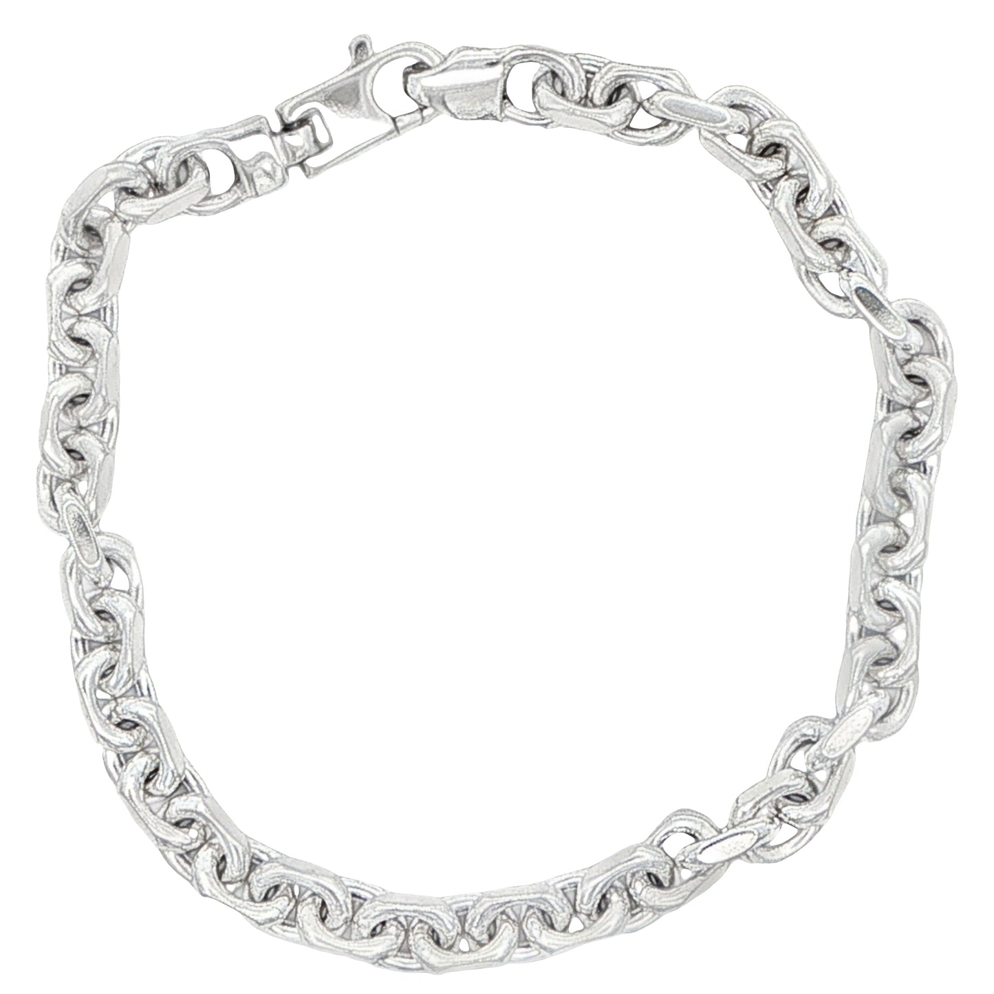 Silver Polished Belcher Link Bracelet Gardiner Brothers