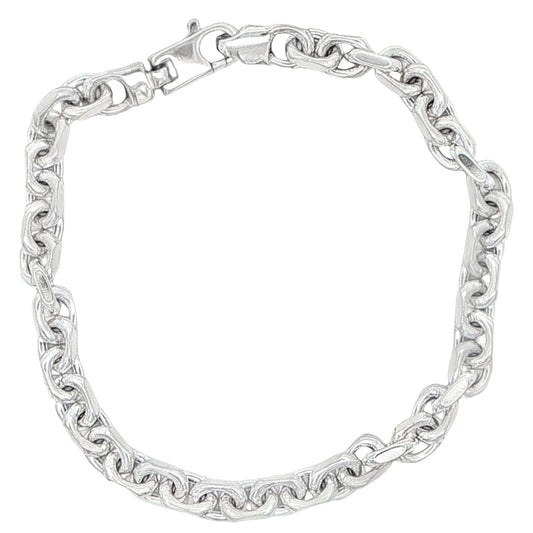 Silver Polished Belcher Link Bracelet Gardiner Brothers