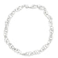 Silver 'Diamond Shape' Byzantine Link Necklace with Magnetic Clasp Gardiner Brothers