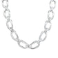 Silver Magnetic Clasp Open Oval Link Necklet Gardiner Brothers