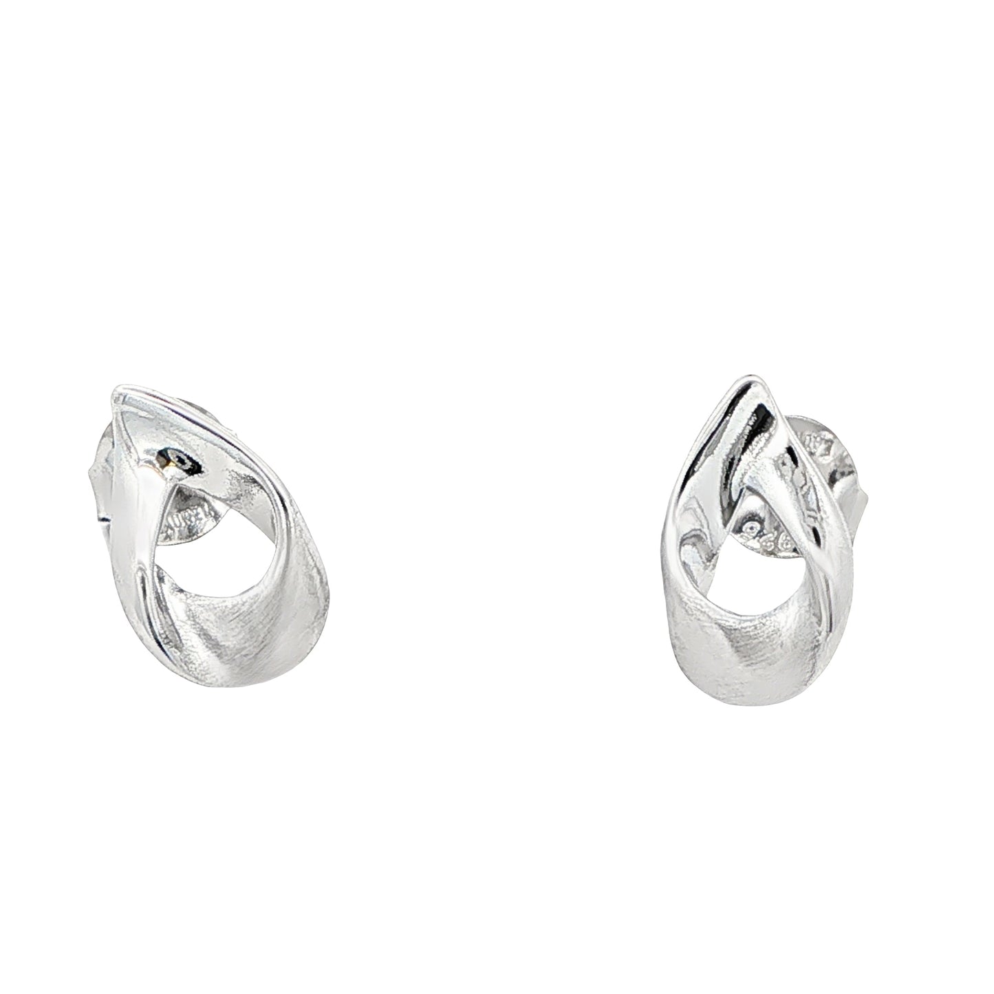 Silver Open TearDrop Shape Earrings Gardiner Brothers
