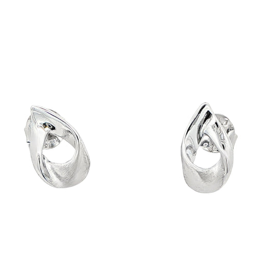 Silver Open TearDrop Shape Earrings Gardiner Brothers