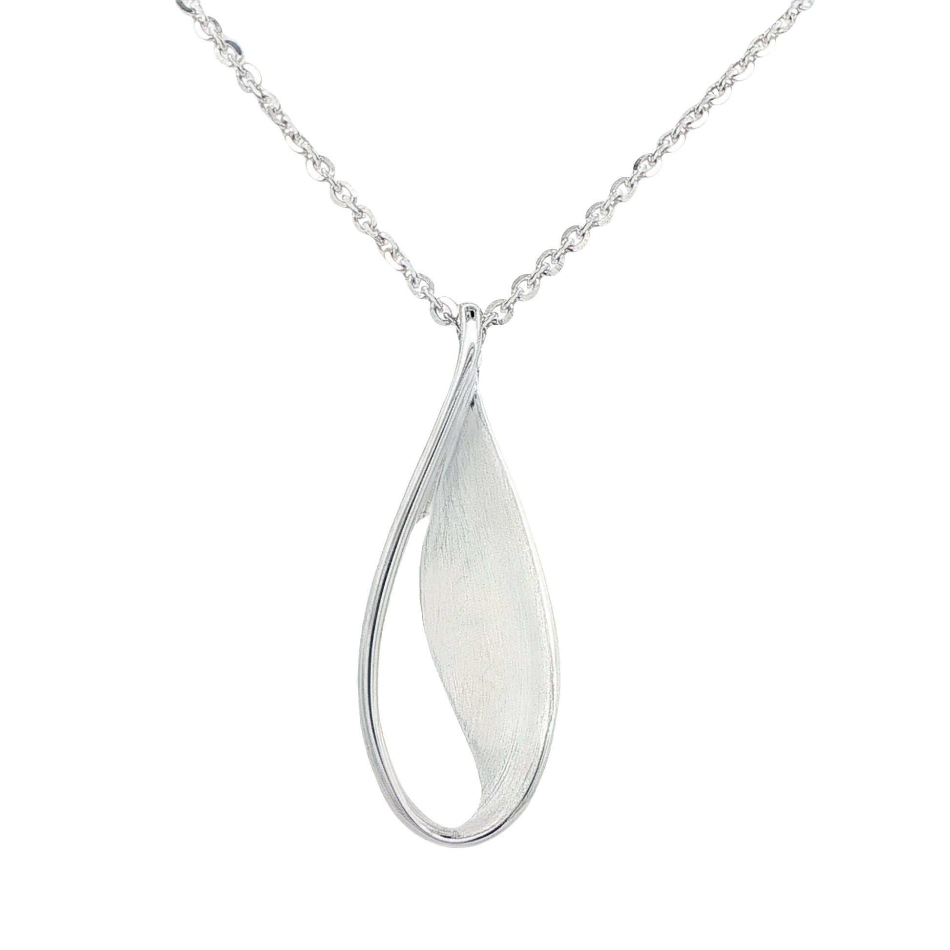 Silver Open TearDrop Shape Pendant Gardiner Brothers