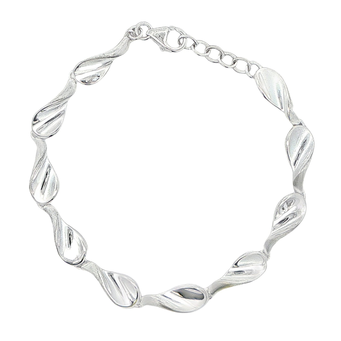 Silver Narrow Blade Link Bracelet Gardiner Brothers