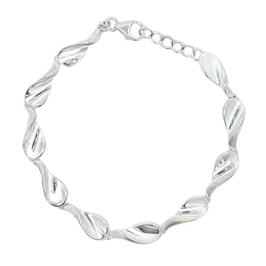 Silver Narrow Blade Link Bracelet Gardiner Brothers