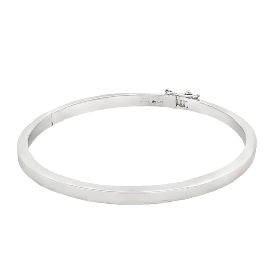 Silver 4mm Flat Profile Bangle Gardiner Brothers