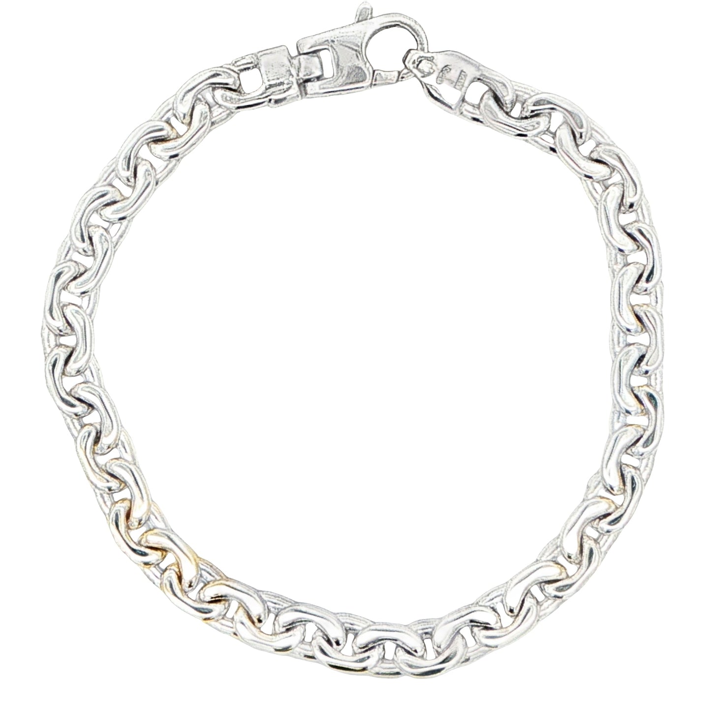 Silver Tight Oval Link Bracelet Gardiner Brothers