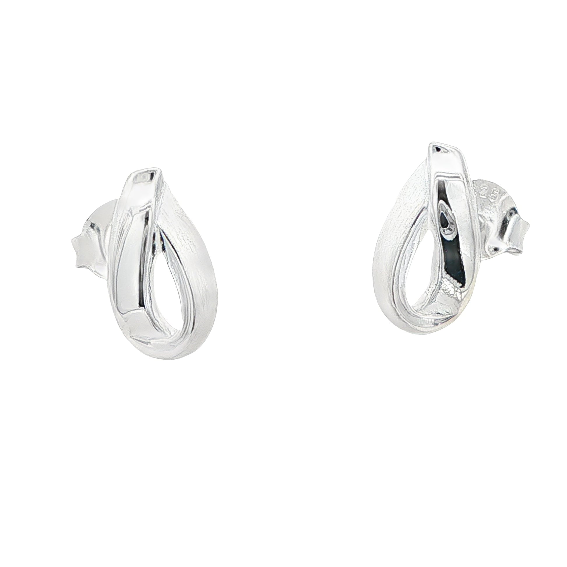 Silver Ribbon Loop Earrings Gardiner Brothers