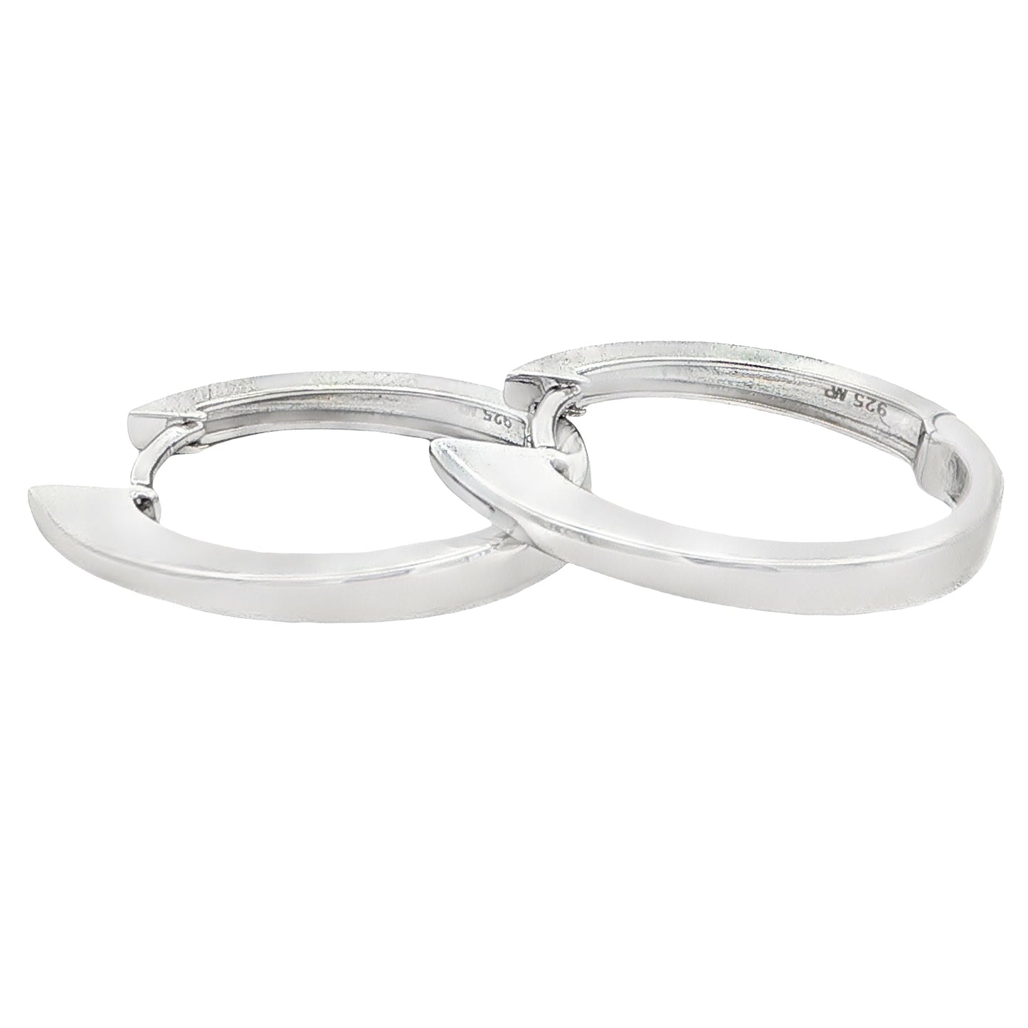 Silver Oval Hoop Earrings Gardiner Brothers